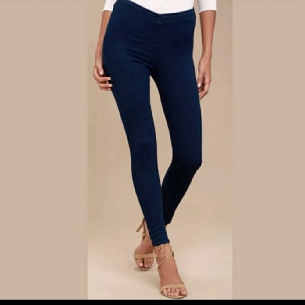 FREE PEOPLE JEAN LEGGINGS - Picture 2 of 8
